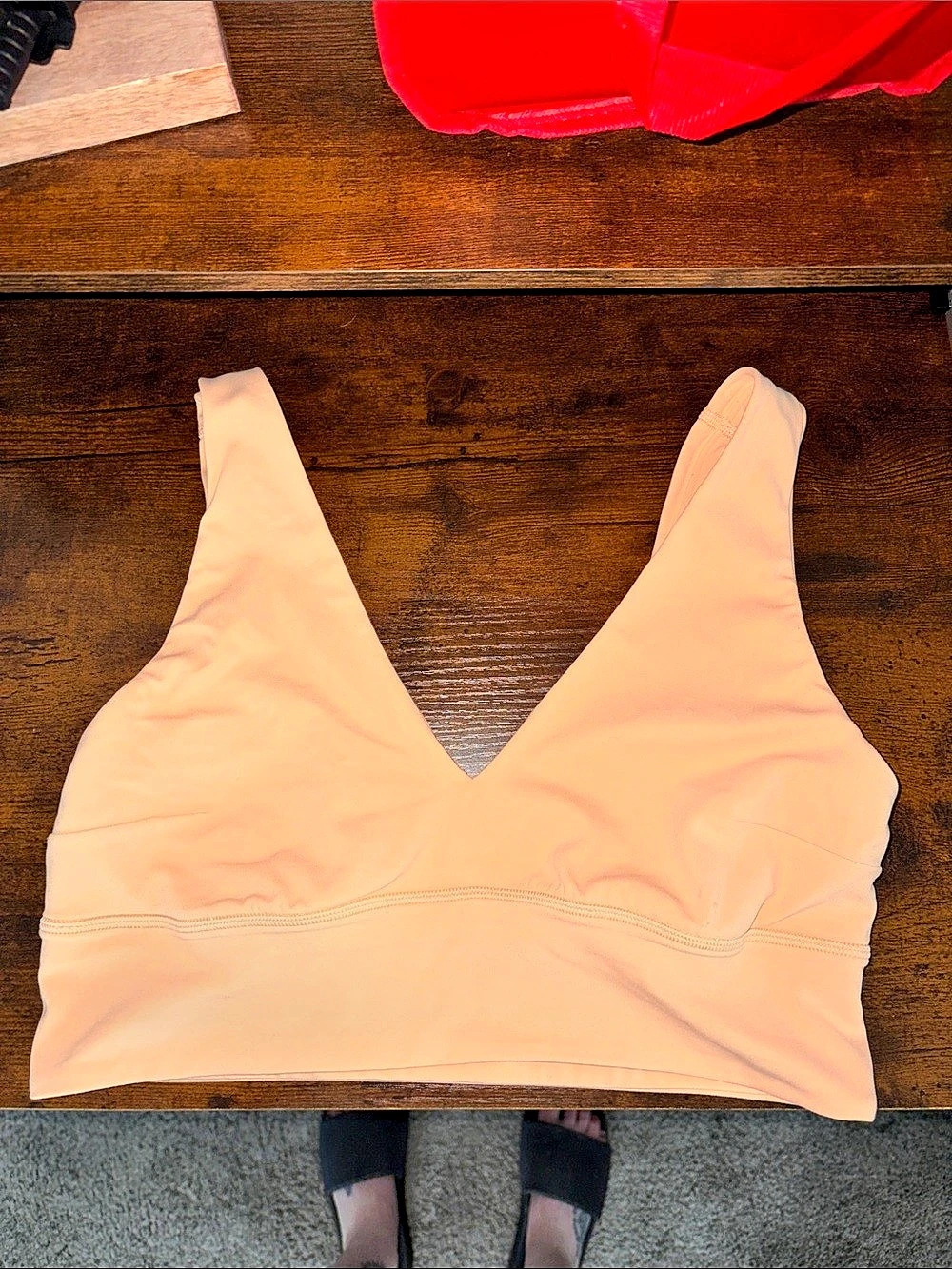 lululemon Women's Sports Bra Orange Size 10